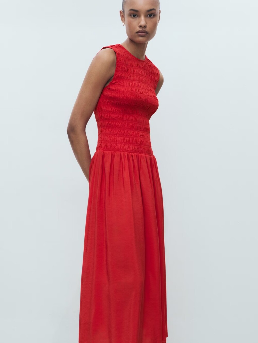 MANGO Gathered Dress - Picture 4 of 5
